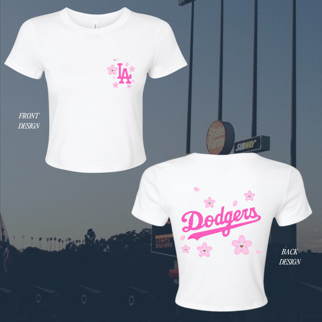 LA Cherry Blossom Baby Tee(PINK DESIGN)