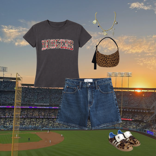 Dodger Cherry Cheetah Tee